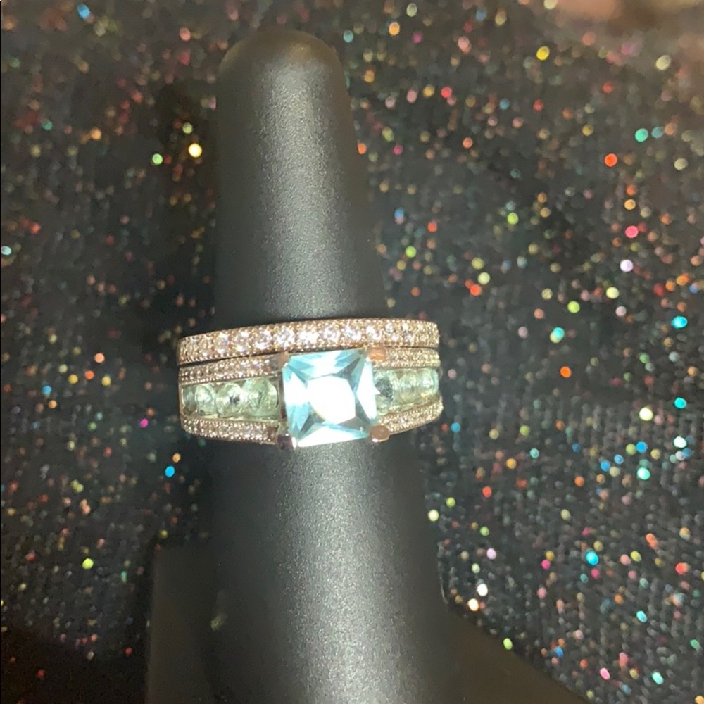 Blue sapphire size 7 ring